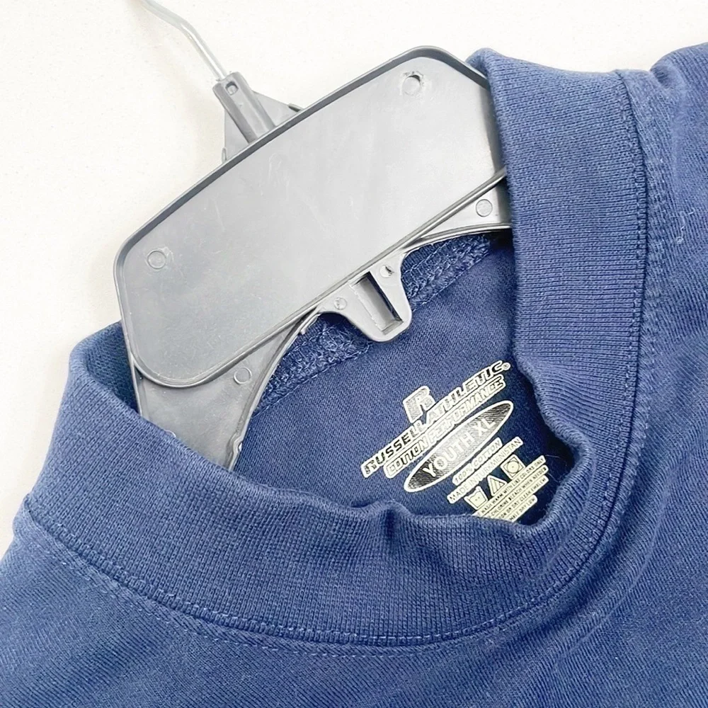 Russell Athletic boys navy blue long sleeve shirt